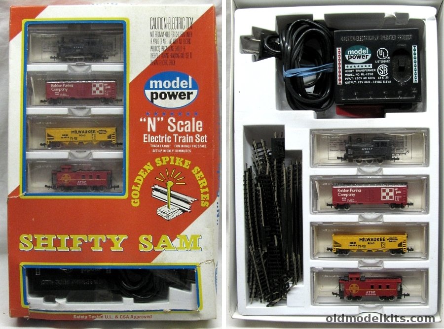 Model Power N Shifty Sam Golden Spike Series Train Set, 1180 plastic model kit